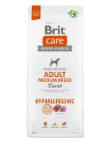 Brit Care Grain Free Hypoallergenic Adult Medium Breed - Lamb & Rice - Супер премиум, пълноценна, Хипоалергенна храна за кучета от средните породи с агнешко и ориз - 12 кг.