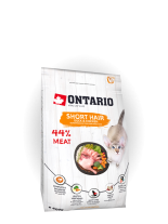 ONTARIO CAT Adult Short Hair with Duck and Chicken - Супер Премиум, пълноценна храна за възрастни, късокосмести котки с патешко и пилешко месо - 2 кг.