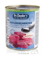 Dr. Clauder's - Selected Meat Geflugelherzen Pre Biotics - Високо качествена, пълноценна храна за възрастни кучета с птичи сърца - 800 гр.