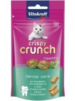 Vitakraft CRISPY CRUNCH - Хрупкаво лакомство за котки за дентална грижа с кремообразен пълнеж с масло от мента - 60 гр.