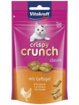 Vitakraft CRISPY CRUNCH classic - Неустоимо лакомство за котки - хрупкави джобчета с примамлив кремообразен пълнеж от птиче месо - 60 гр.