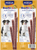 Vitakraft Beef Stick Arthro Fit - Лакомства за кучета - Саламена пръчица при ставни проблеми - 62 гр. - 4 бр.