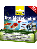 Tetra Test AlgaeControl 3in1 - Ефективен тест за измерване нивата на едноклетъчните водорасли в аквариумите и градинските езера - 25 бр.