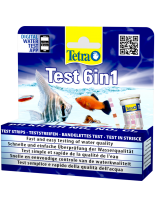 Tetra Test 6 in 1 - 704154 - тест 6 в 1 за бързо измерване на стойностите на PH, KH, GH, NO2, NO3 и CL2 във водата - 10 бр. - ленти