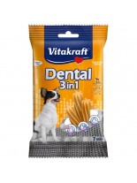 Vitakraft Dental 3in1 Extra Small - дентални солети за почистване на зъбите след основното хранене на кучета до 5 кг. - 7 бр. - 70 гр.