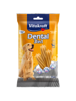 Vitakraft Dental 3in1 Medium - дентални солети за почистване на зъбите след основното хранене на кучета над 10 кг. - 7 бр. - 180 гр.