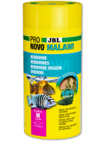 JBL PRONOVO MALAWI FLAKES M - Специално разработена храна на люспи за растителноядни цихлиди от езерата Малави и Танганайка с дължина 8 - 20 см. със спиролина - 1000 мл. - 190 гр.