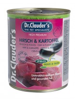 Dr. Clauder's - Selected Meat Pro Hair Skin Hirsch Kartoffel - елен и картофи за кученца с проблемна кожа и козина - 800 гр.