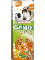 Versele Laga  Crispy Sticks YumYum - крекер със моркови и магданоз за декоративни зайчета и морски свинчета - 2 броя по 55 гр.