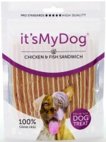 It's My Dog Chicken & Fish Grain Free - Лакомство за куче от чисто месо , без зърно - с ленти пиле и риба - 85 гр.