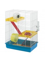 Ferplast  CAGE HAMSTER TRIS WHITE - оборудвана - триетажна клетка за хамстери  - 46х29хh58 см.