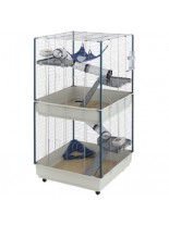 Ferplast -CAGE FURET TOWER BLUE - оборудвана клетка за порчета   - 75х80х161см