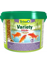 Tetra Pond Variety Sticks 3in1 - Пълен хранителен микс за всички езерни риби, включващ три различни вкуса плуващи гранули за разнообразно хранене - 10000 мл.