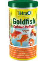 Tetra Pond Goldfish Color Pellets - Пълноценна храна за по ярки цветове на всички златни рибки в градинското езерце - 1 л.