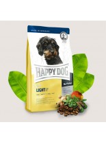 HAPPY DOG  F & W Adult Light Mini - суха храна за кучета над 1 година от мини породи склонни към напълняване с L-карнитин, пилешко, сьомга, морска риба, агнешко, царевица и ориз - 4 кг.