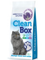 CleanBox Super Premium - , постелка за котешка тоалетна от фин бял бентонит - лавандула - 5 л.