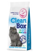 CleanBox Super Premium - , постелка за котешка тоалетна от фин бял бентонит - бебешка пудра - 5 л.