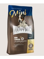 HAPPY DOG Sensible Nutrition Canada MINI - суха храна за чувствителни и активни кучета Сюприйм Канада от малките породи - със заешко, сьомга, агнешко, картофи без глутен и зърнени култури - 1 кг.