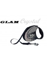 Flexi Glam Crystal CRYSTALIZED Swarovski - луксозен автоматичен повод с камъни 3 м., за кучета до 12 кг.