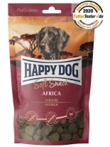 Happy Dog Africa - неустоим мек снакс за кучета с месо от щраус - 100 гр.