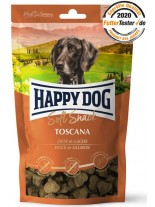 Happy Dog Toscana - неустоим мек снакс за кучета с патешко месо и сьомга - 100 гр.