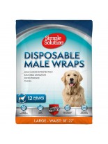 Simple Solution Disposable Male Wraps - Памперси за мъжки кучета - размер L - 12 бр.