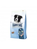 Happy Dog Fit & Vital Puppy - пълноценна храна за подрастващи кученца от 1 до 6 месеца за безпроблемен и стабилен разтеж с пилешко месо, агне и сьомга - 10 кг.