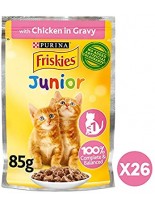 Friskies pouch Kiten - junior - пауч за малки котенца до 1 година с хапки пилешко месо - 85 гр.