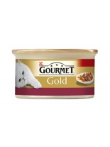 Gourmet Gold  - консерва за котки над 1 година - пиле и дроб - хапки в сос - 85 гр.