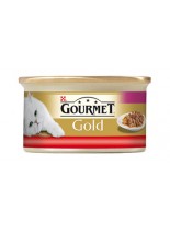 Gourmet Gold - консерва за котки над 1 година двойно удоволствие - говеждо и пиле - 85 гр.