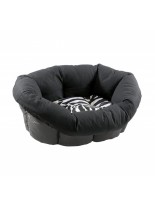 Ferplast - SOFA 12  - пластмасово легло с дюшече с плюш за куче или котка  - 114х83х37 см. - зебра