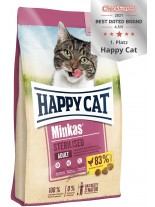 HAPPY CAT - Minkas Sterilised Poultry - Пълноценна храна за кастрирани котки над 12 месеца с пилешко месо - 70409 - 10 кг.