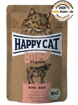 Happy Cat All Meat Beef - Неустоим пауч за котки над 1 година с био говеждо месо - 85 гр.