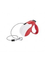 Ferplast - AMIGO MINI CORD RED-WHITE - автоматичен повод за кучета въже - 3 м./ до 12 кг.