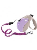 Ferplast - AMIGO S CORD BEIGE-VIOLET - автоматичен повод за кучета въже - 5 м./ до 15 кг.