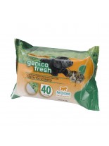 Ferplast - GENICO FRESH dog/cat green tea (x 40) - почистващи кърпички за кучета и котки с аромат на зелен чай 40 бр. в пакет - 30x20 см.