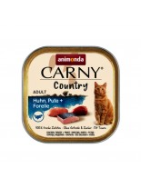 Carny Country Adult Cat - Здравословна и балансирана храна със 100% прясно месо за котки от 1 до 6 години - пуешко + пилешко + пъстърва - 100 гр.