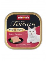 Vom Feinsten Mild Menu - неустоима храна - пастет за кастрирани котки над 1 година с чисто пуешко месо и домати - 100 гр.