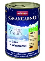 Gran Carno Winter traum Adult - Gans + Winterapfel - Високо качествени консерва за кучета над 1 година От Animonda Германия с патешко месо и ябълки - 0.400 кг.