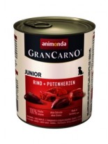 Gran Carno Original Junior - Rind + Putenherzen- високо качествена храна за подрастващи кученца От Animonda Германия с говеждо и сърца - 0.400 кг.