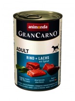 Gran Carno Original Adult Rind + Lachs + Spinat - Високо качествени консерва за кучета над 1 год. От Animonda Германия с морска треска + спанак - 0.400 кг.