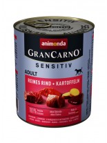 Gran Carno Sensitive - Консерва за кучета над 1 година - 53% говеждо и 10% картофи - 0.400 кг.