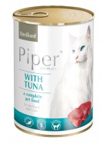 Piper Cat Tuna Grain free - супер премиум храна за котки над 1 година с риба тон -  45% месо и месни продукти и 10% риба тон - 400 гр. - (без зърно)