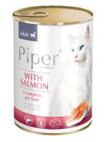 Piper Cat Salmon Grain free - супер премиум храна за котки над 1 година със сьомга -  55% месо и месни продукти и 10 % сьомга - 400 гр. - (без зърно)