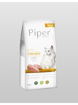 Piper Cat Chicken - Висококачествена гранулирана храна за котки над 1 година с прясно пилешко месо - 3 кг.