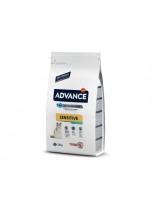 Advance Cat Adult Sterilized Sensitive Solmon - високачествена храна за чувствителни кастрирани котки над 1 година с месо от сьомга и ечемик - 1.5 кг.