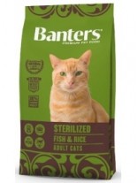 Banters Cat Sterilised Fish Rice - пълноценна храна за кастрирани котки над 1 година с риба - 2 кг.