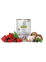 Isegrim Horse Chokeberries, Champignons, Wild herbs - Високо качествена консерва за кучета над 1 година с конско месо, арония, гъби и диви билки - 400 гр.