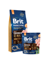 Brit Premium by Nature Adult M - Complete Chicken Formula - суха, гранулирана храна за кучета от средните породи (10-25 кг) над 1 година с пилешко месо - 3 кг.