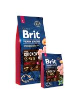 Brit Premium by Nature ADULT L - Complete Chicken Formula - суха, гранулирана храна за кучета от големи породи (25-45 кг) над 15 месеца с пилешко месо - 3 кг.